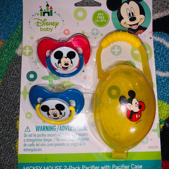 Disney Baby Mickey Mouse Bundle – Onesie + 2-Pack Pacifiers (New Boutique Item) - Picture 2 of 5